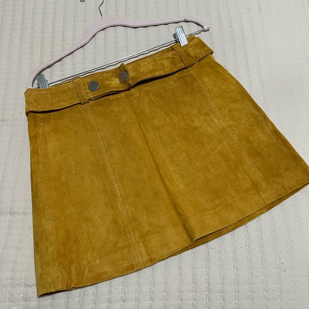 Zara Mustard A-Line Skirt
